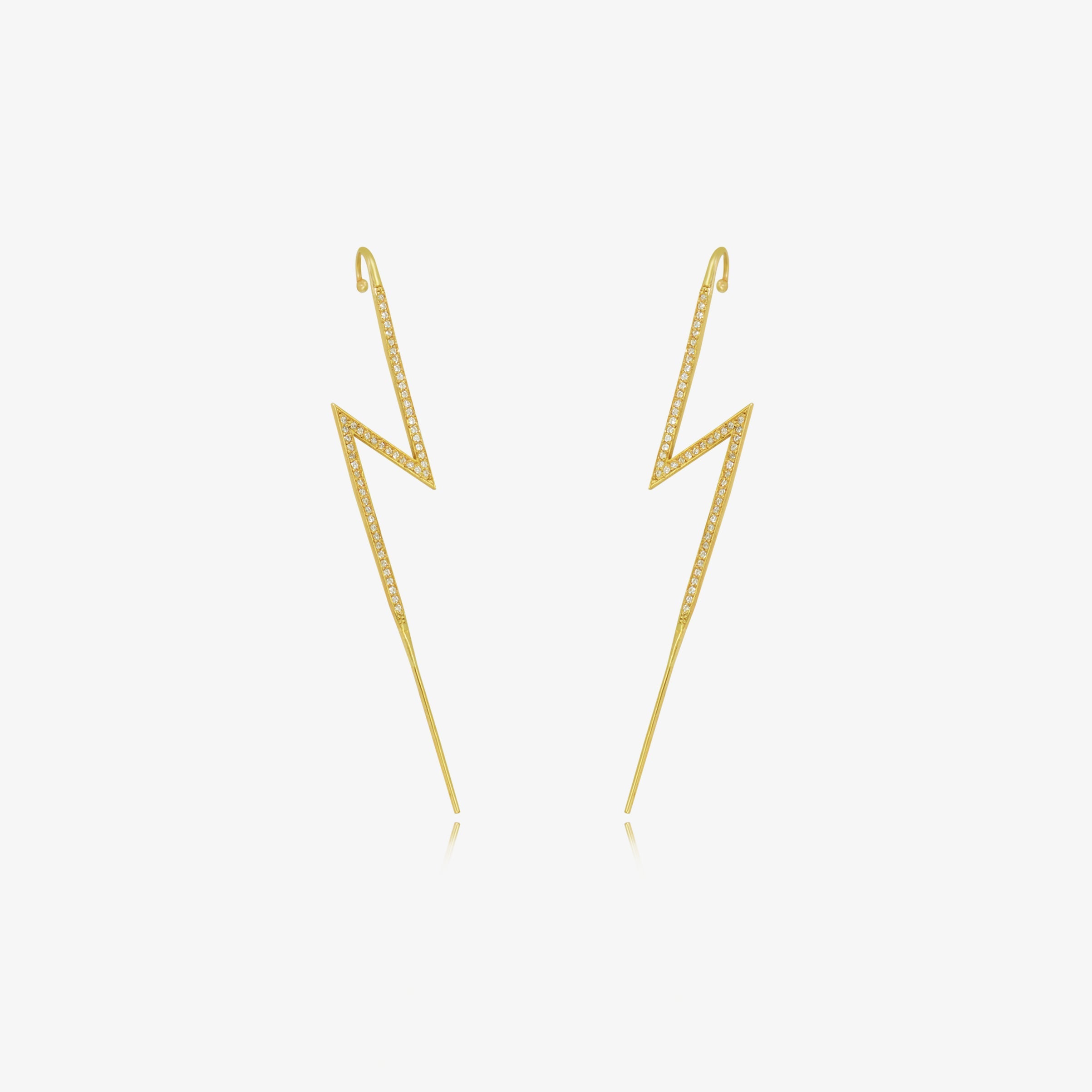 Boucles d'oreilles Zigzag en Or 18K