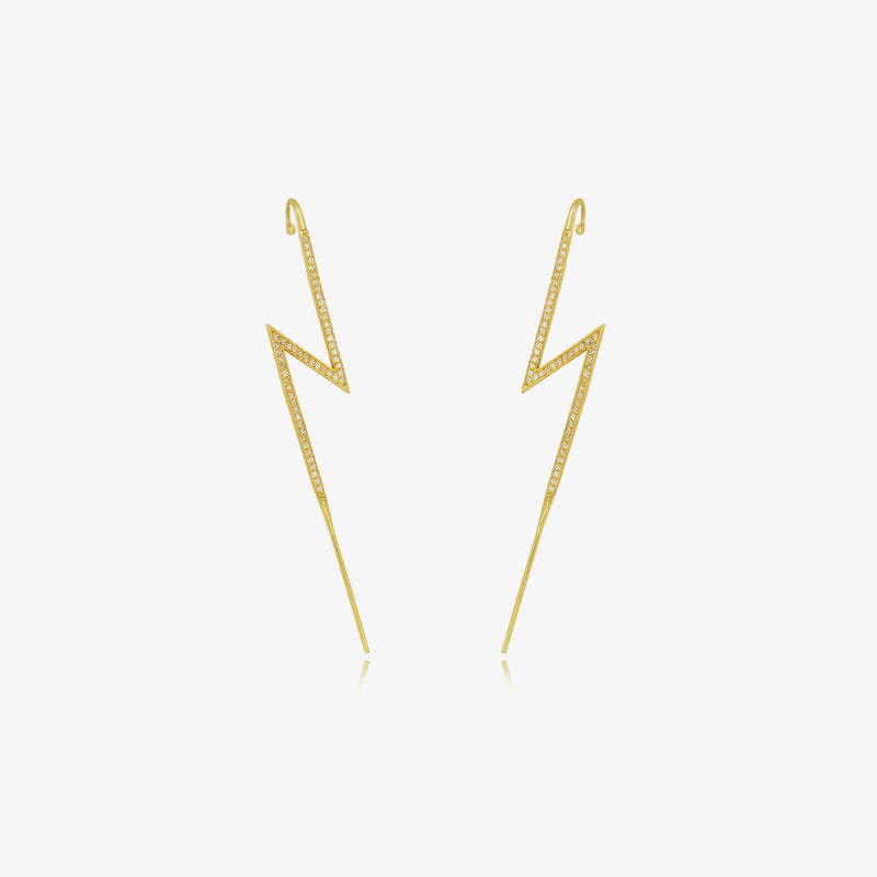 Boucles d'oreilles Zigzag en Or 18K