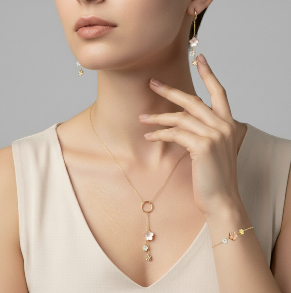 Ensemble Éveil Printanier en Or 18K