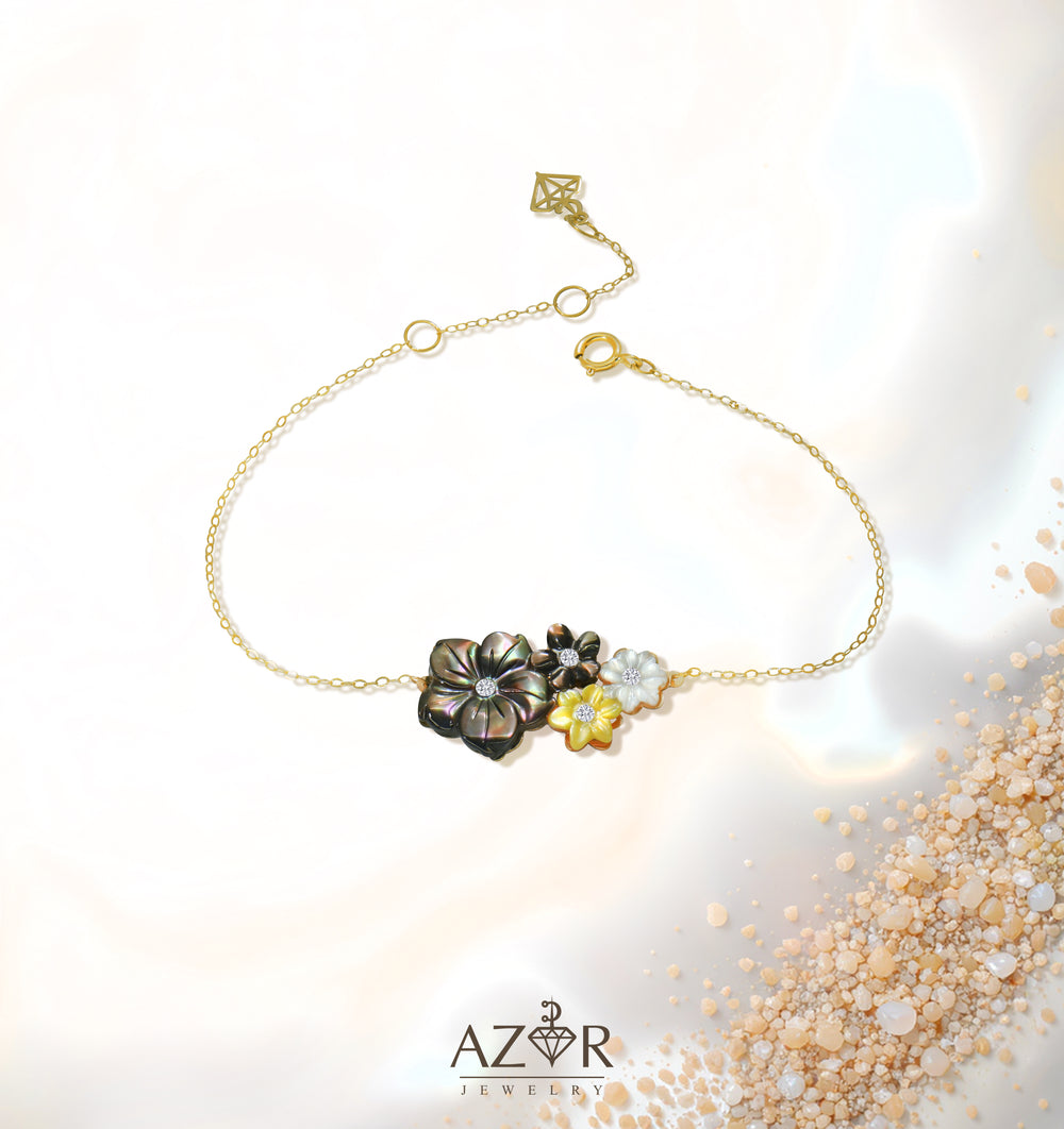Ensemble Jardin électrique en Or 18K