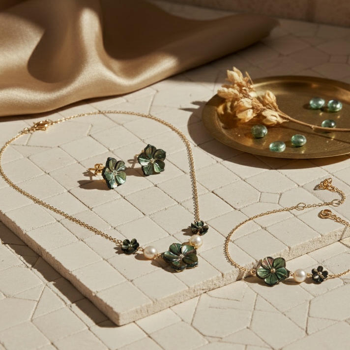 Ensemble Clarté Nacrée en Or 18K