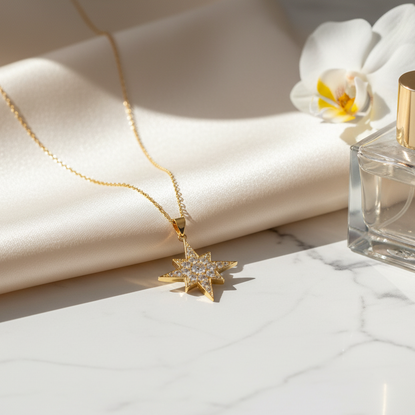 The Star Necklace in 18K Gold