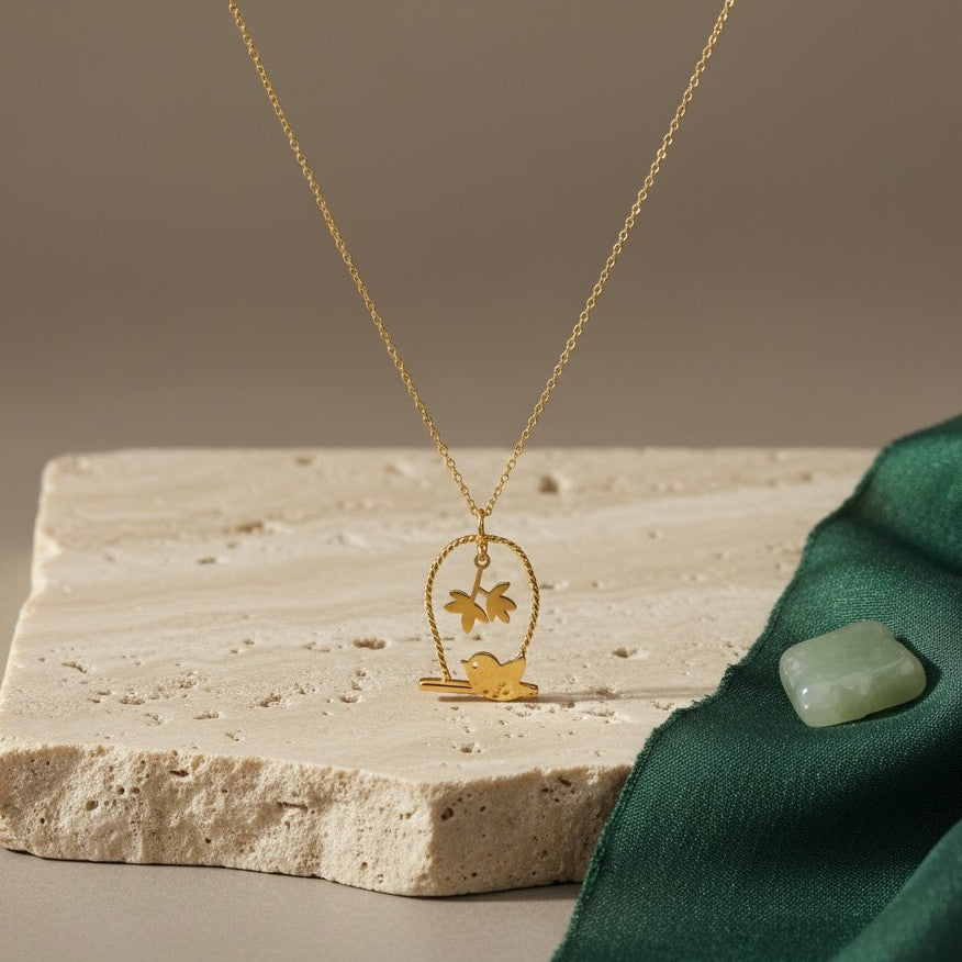 Sparrow's nest Necklace In 18K Gold