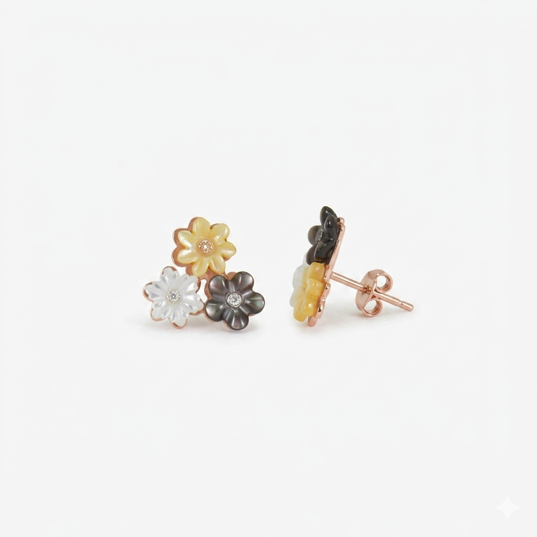 Boucles d’oreilles Jardin Électrique En Or 18K