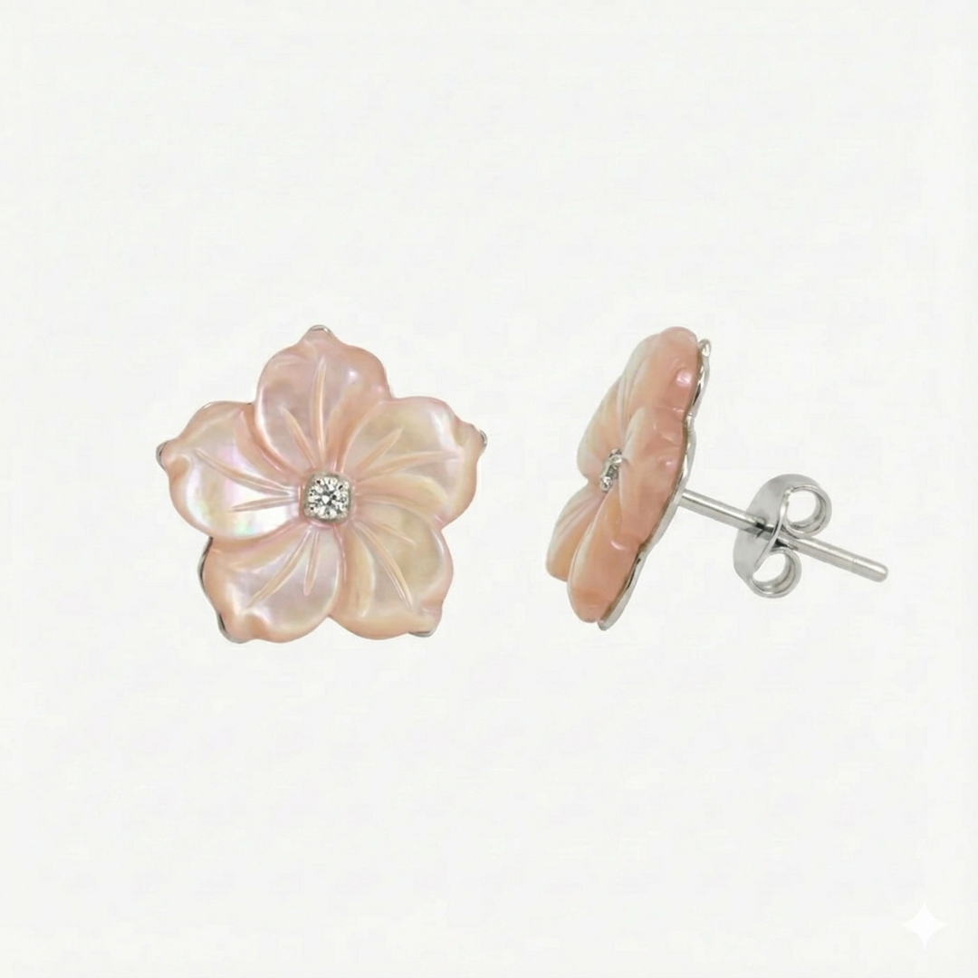 Boucles d’oreilles Fleur de Pureté En Or 18K