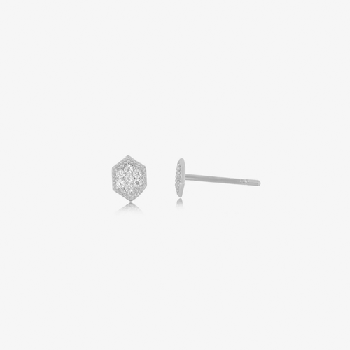 Boucle Stud cristal en Or 18K