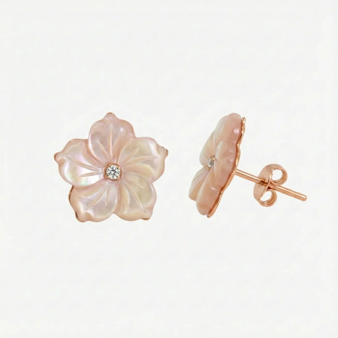 Boucles d’oreilles Fleur de Pureté En Or 18K