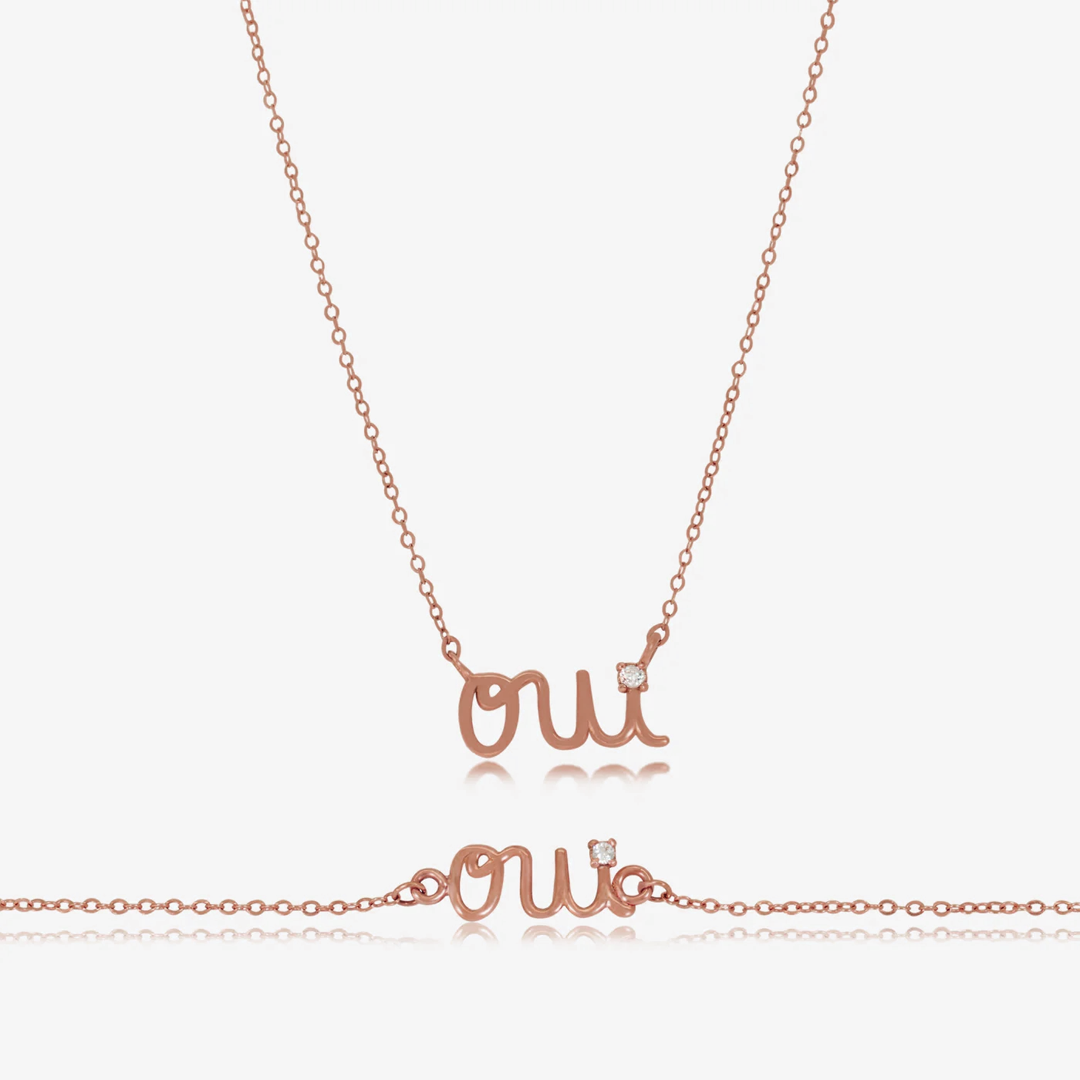 Ensemble Collier+ Bracelet Oui en Or 18K — image 3