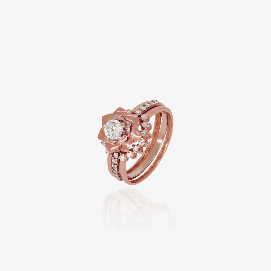 Rose Solitaire En Or 18K et Diamant — image 3