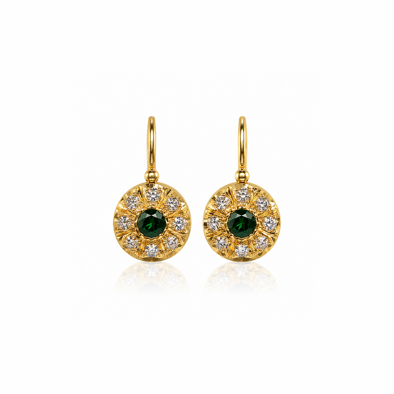 Boucles d'oreilles Soleil en Or 18K