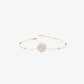 Bracelet Rose en Nacre Naturel en Or 18K