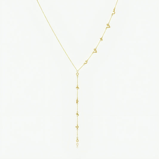 Collier Double Prénom Initiales (AR) en Or 18K