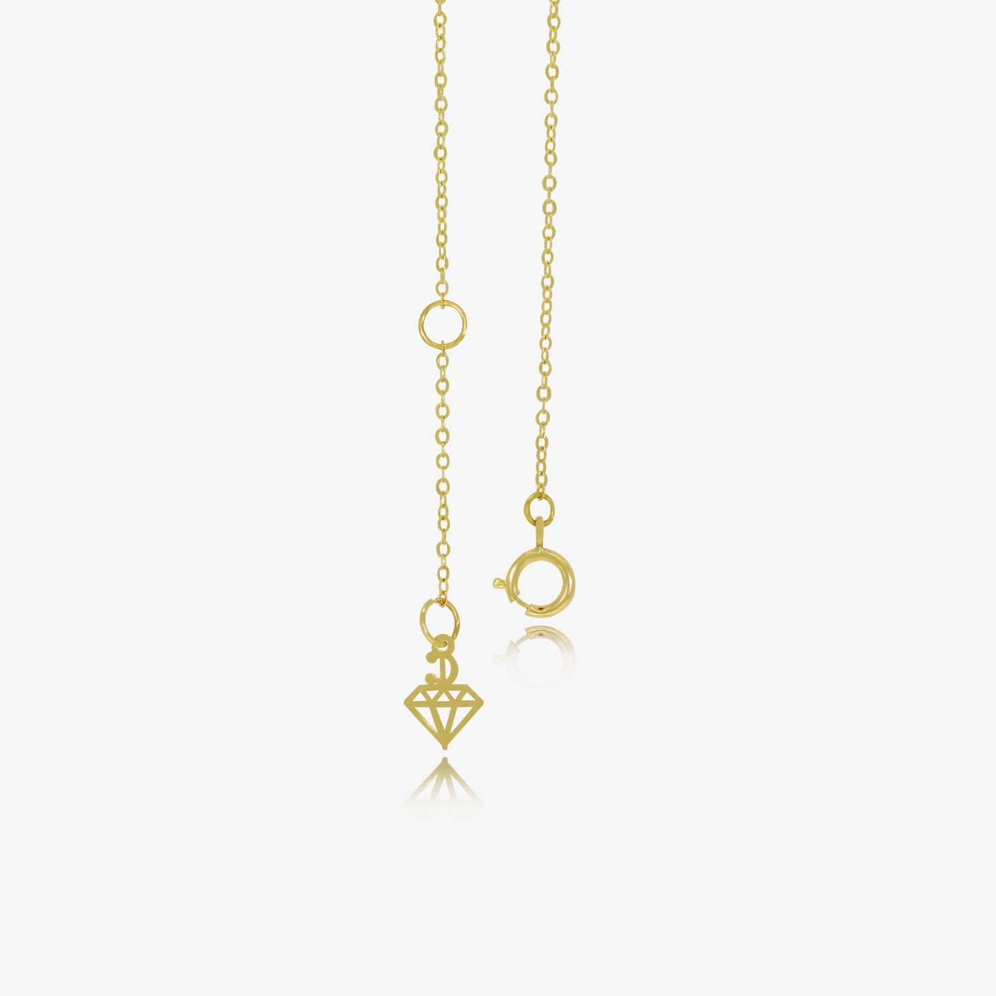 Collier Éclat d'Initiales personnalisé en Or 18K