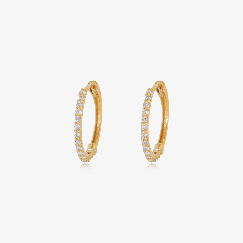 Créoles Diamant Naturel En Or 18K