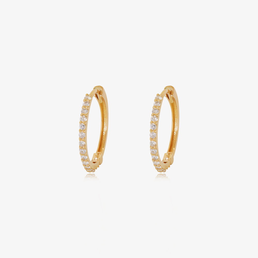 Créoles Diamant Naturel En Or 18K