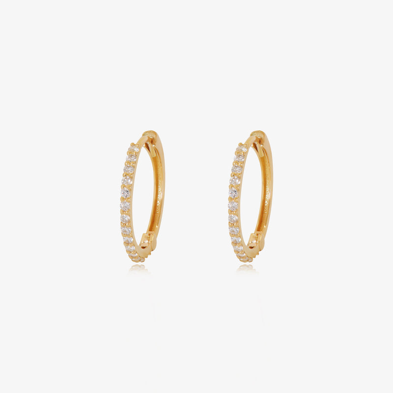 Créoles Diamant Naturel En Or 18K