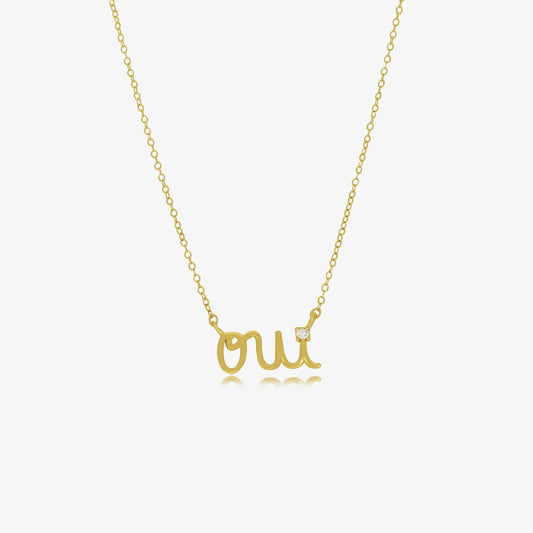 Collier Oui en Or 18K