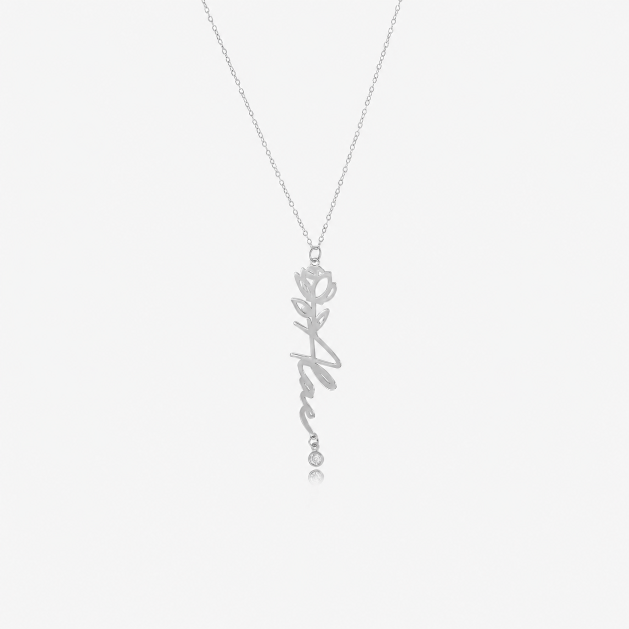 Collier Rose Personnalisée En argent — image 2