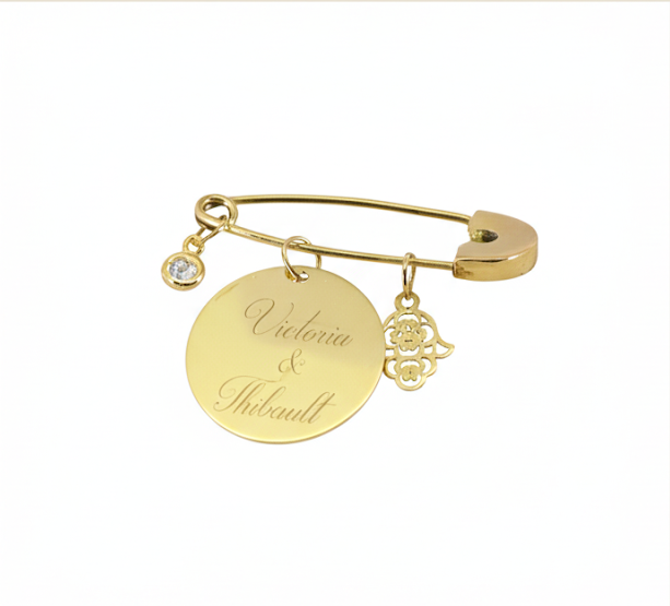 Broche Bébé Personnalisé en Or 18K — image 1