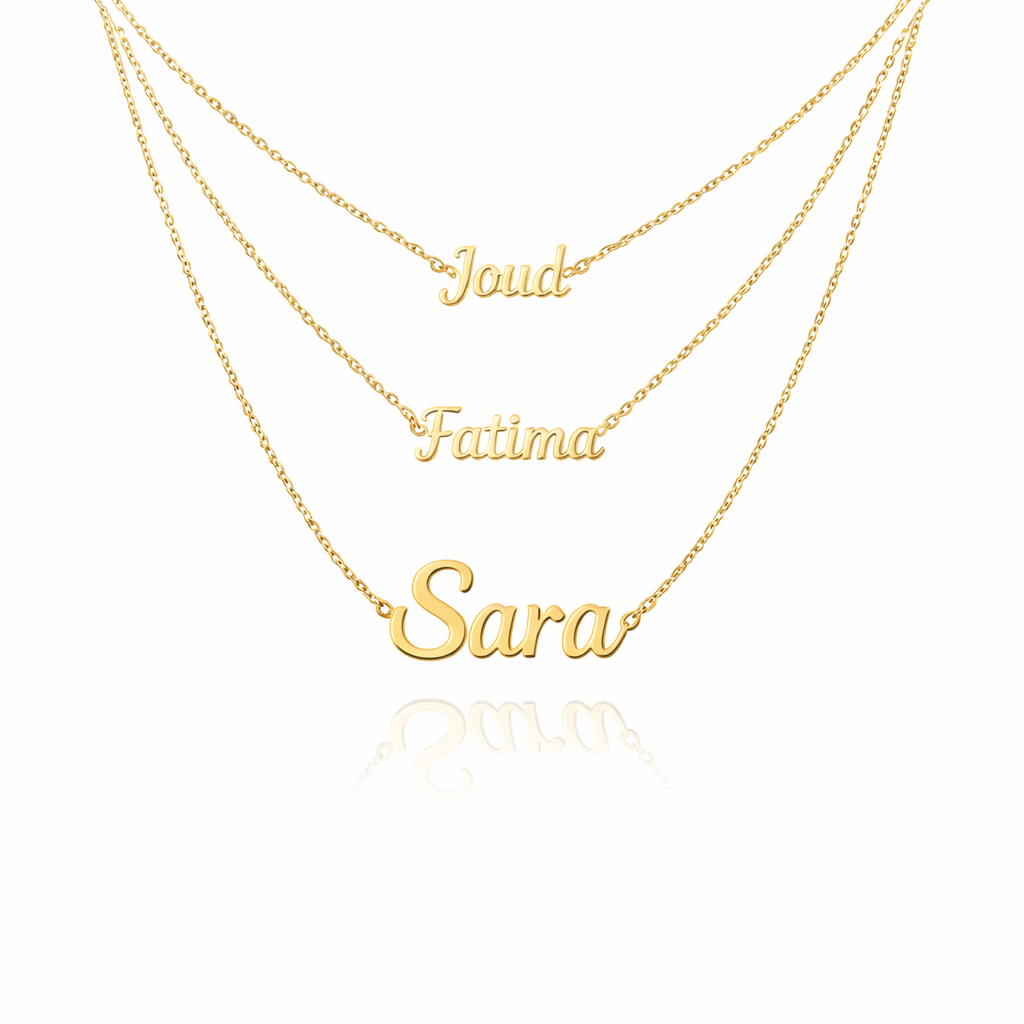 Triple Collier Prénom En Argent — image 1