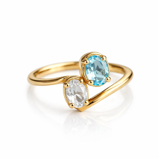 Bague Double Ovale