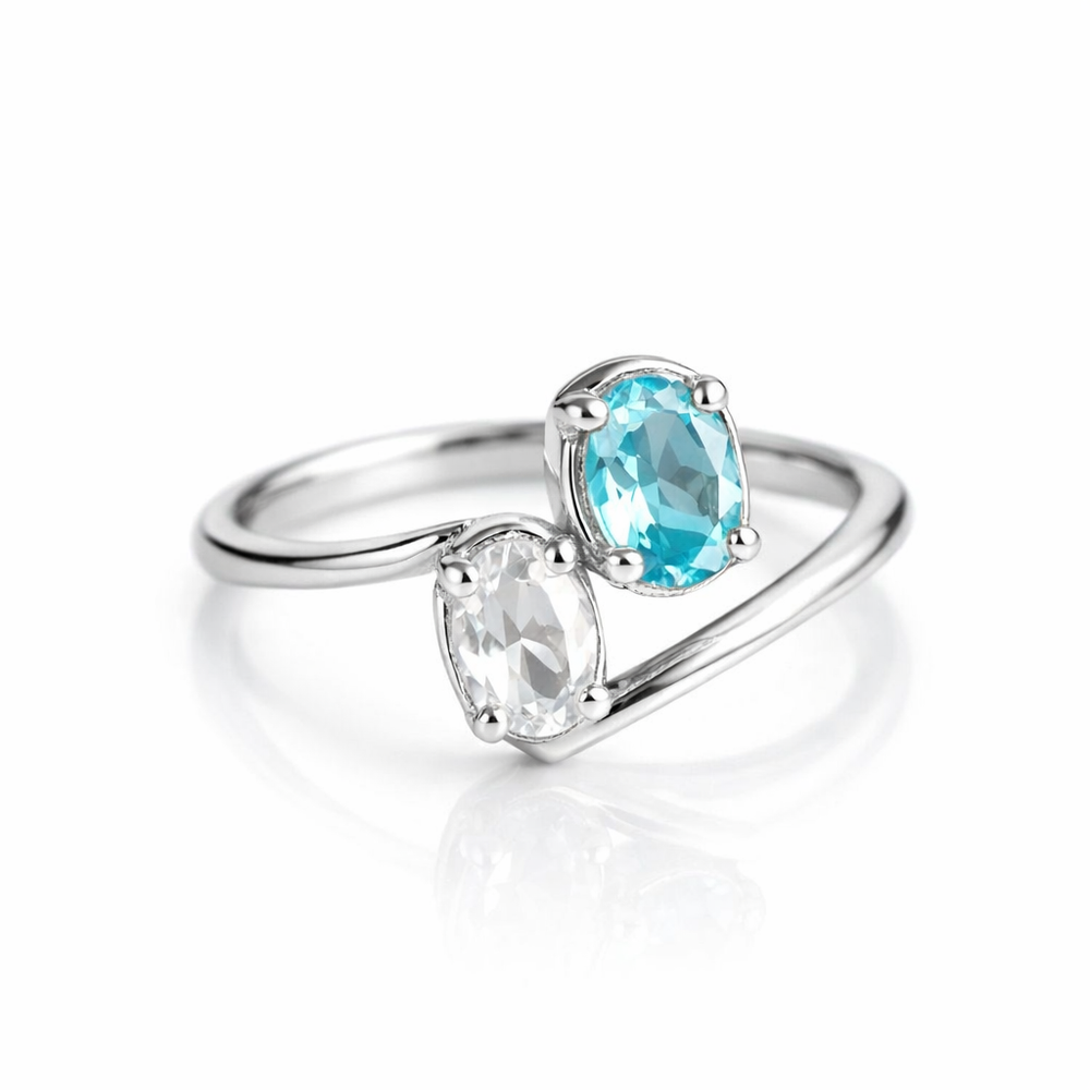 Bague Double Ovale