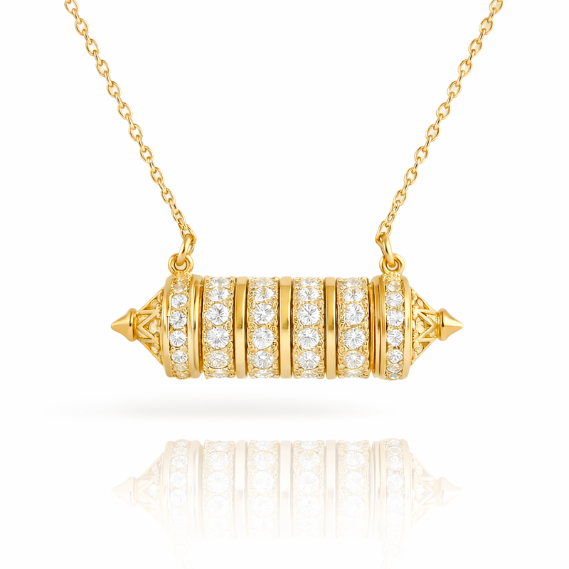 Collier Cylindre Précieux en Or 18K (4ct)