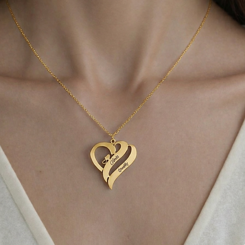 Collier Cœur Éternel personnalisé en Argent