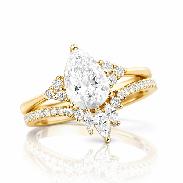 Bague de fiançailles Fleur de Lumière en Or 18K