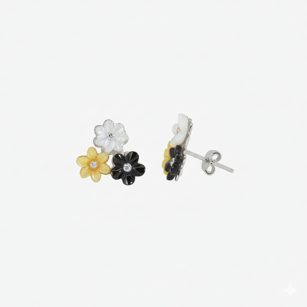Boucles d’oreilles Jardin Électrique En Or 18K