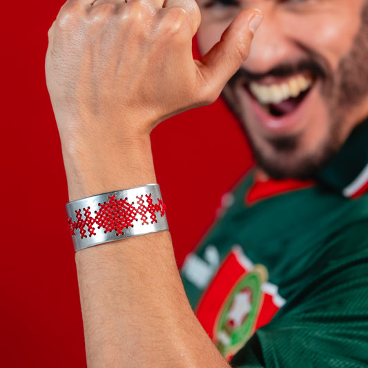 Bracelet Manchette Atlas en Argent