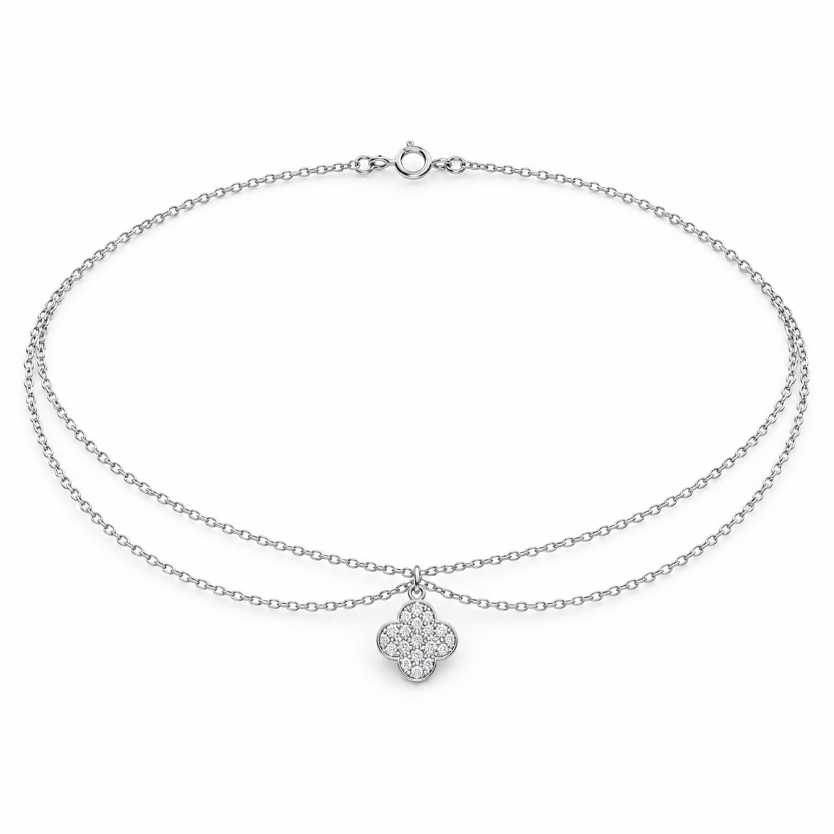 Chaîne de Cheville Trèfle Porte-Bonheur – Or 18K — image 2