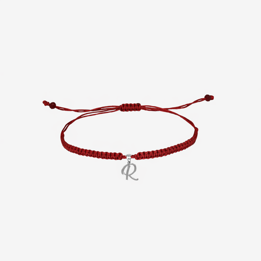 Bracelet Cordon Initial en Argent — image 2