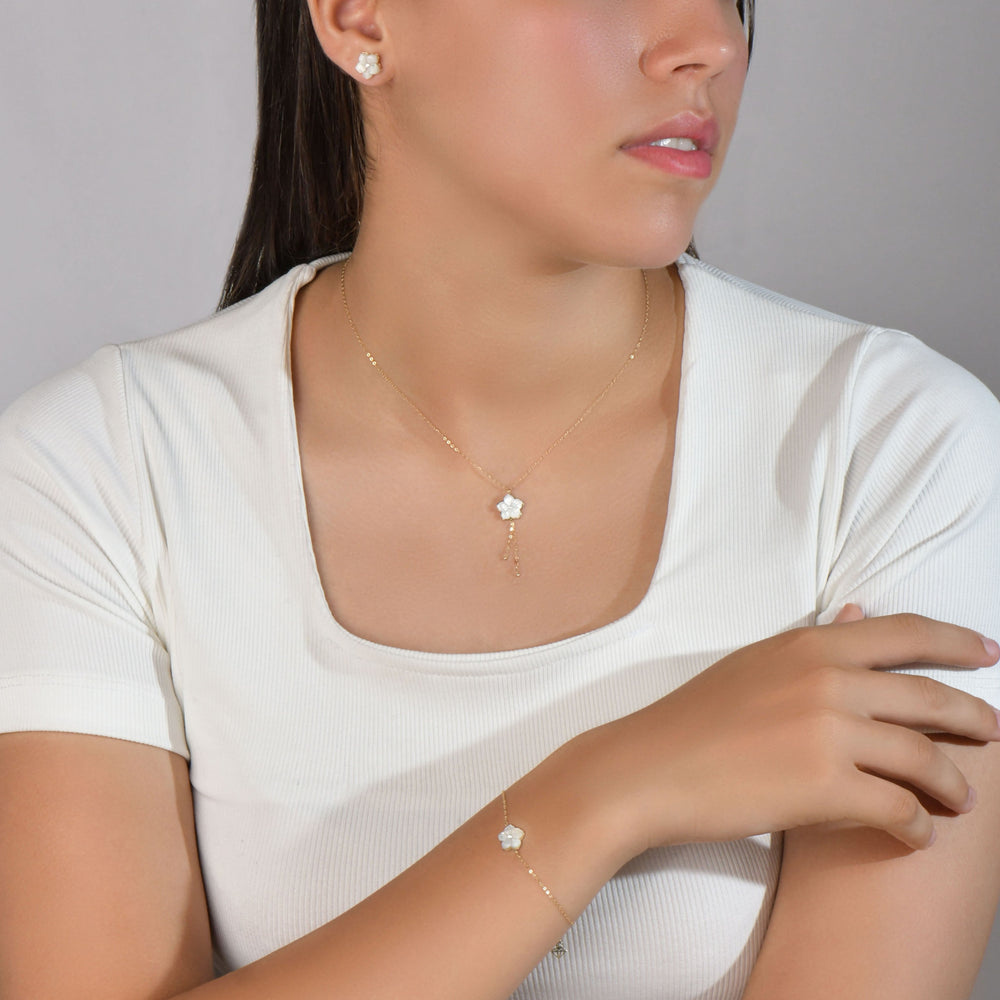Ensemble Fleur de Pureté en Or 18K
