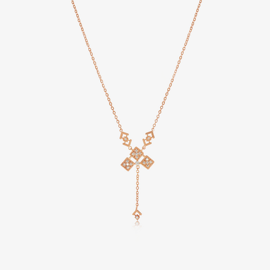 Collier Trèfle tribale En Or 18K