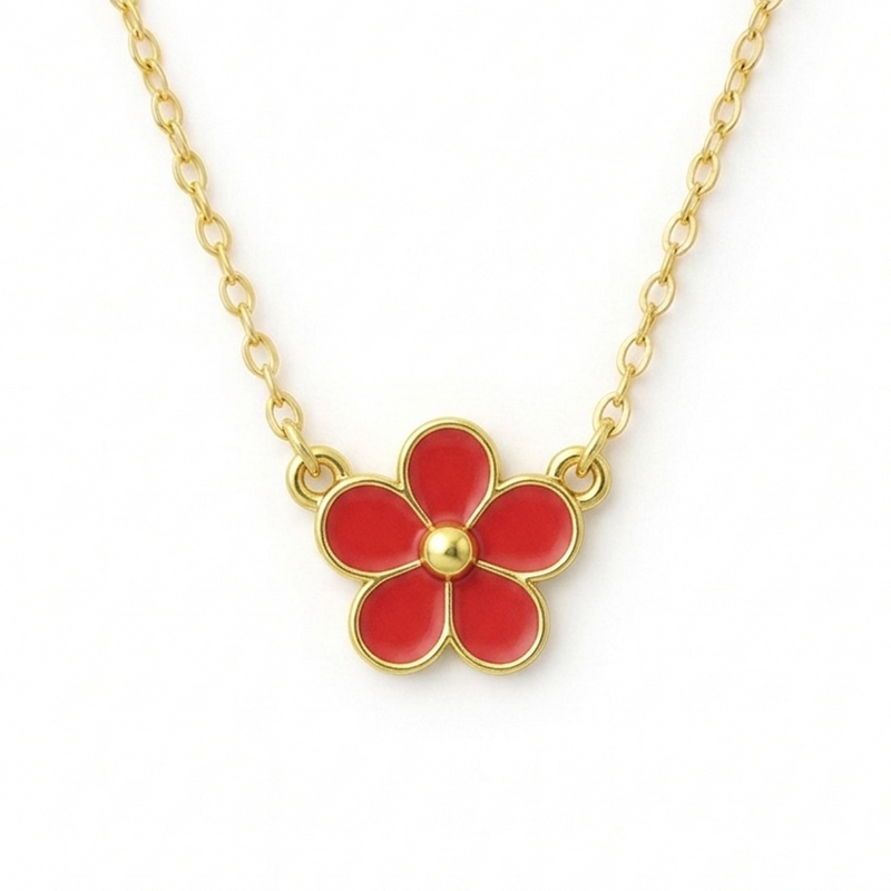 Collier Rose en Or 18K