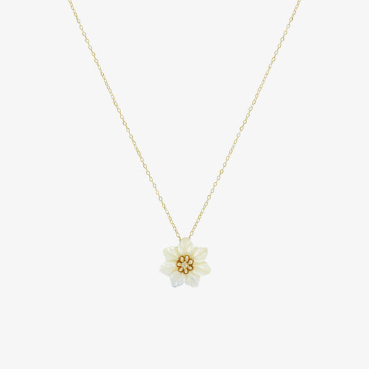 Collier Fleur de Nacre En Or 18K