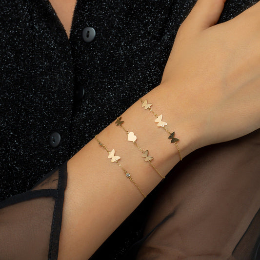 Bracelet Papillon en Or 18K