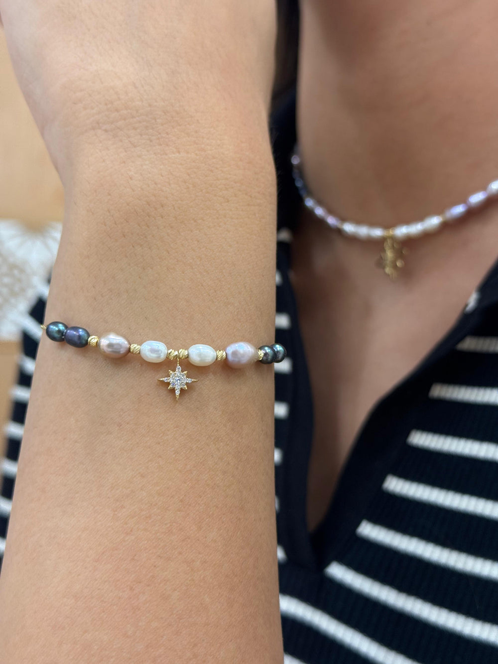 Pearl star bracelet