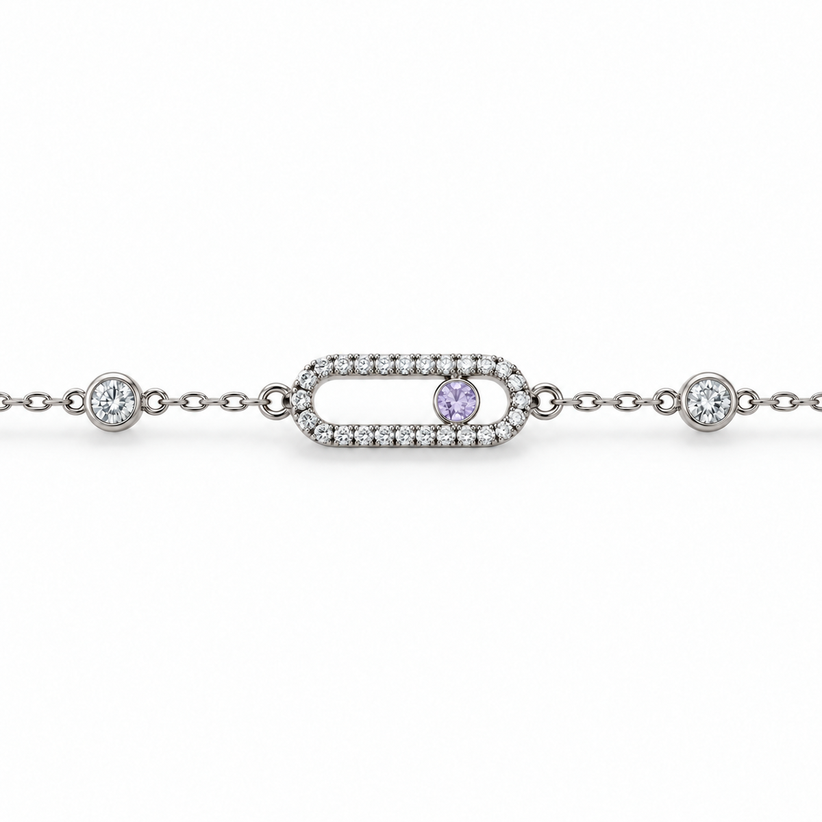 Gourmette Capsule Améthyste en Or 18K — image 4