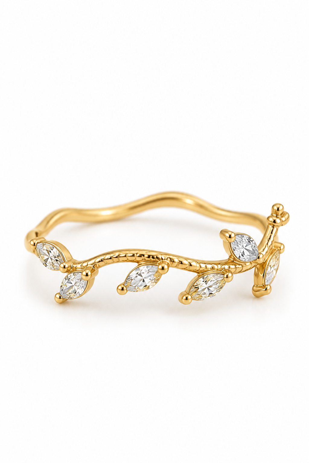 Branche Éclat Ring – Leaf Motif — image 1