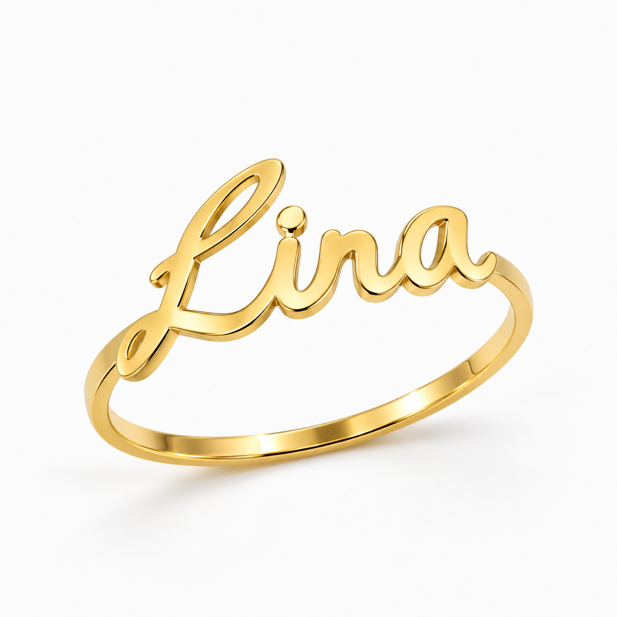 Bague Prénom Signature 2D en Or 18K — image 1