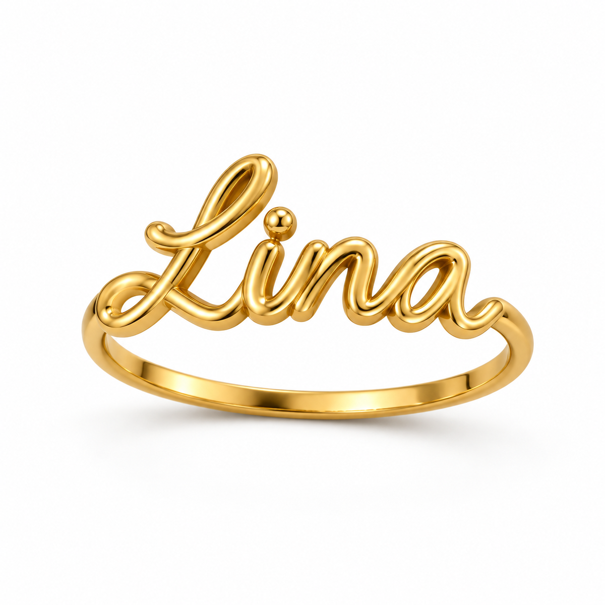 Bague Prénom Signature Relief 3D en Or 18K — image 1