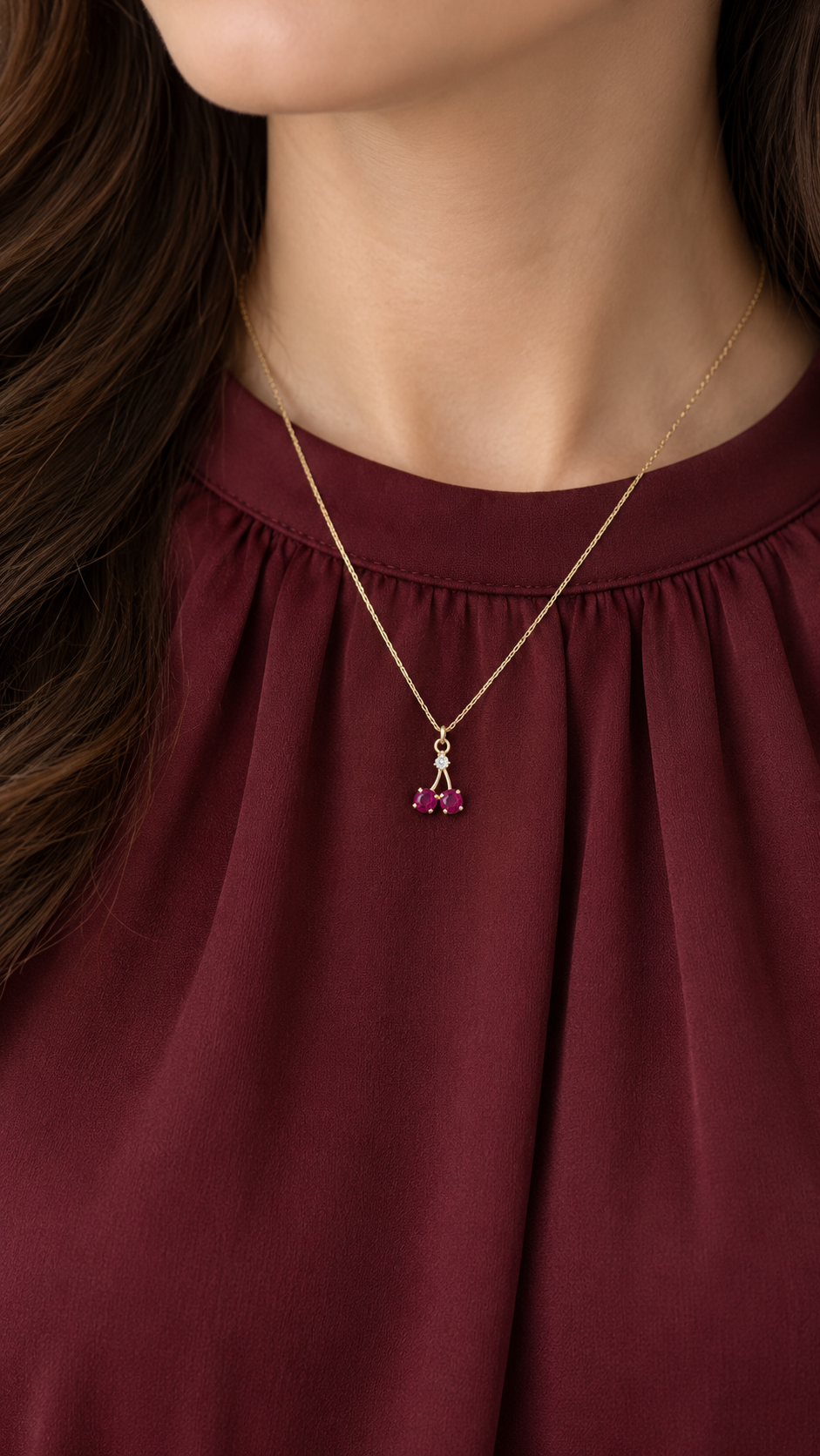 Collier Cerises en Or 18K — image 2