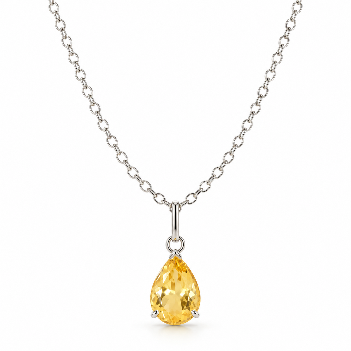 Collier Goutte de Soleil en Or 18K – Béryl jaune — image 3