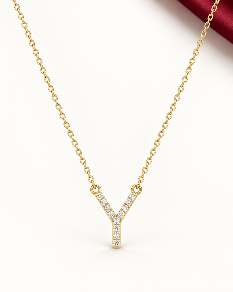 Collier Initiale Éclat en Or 18K