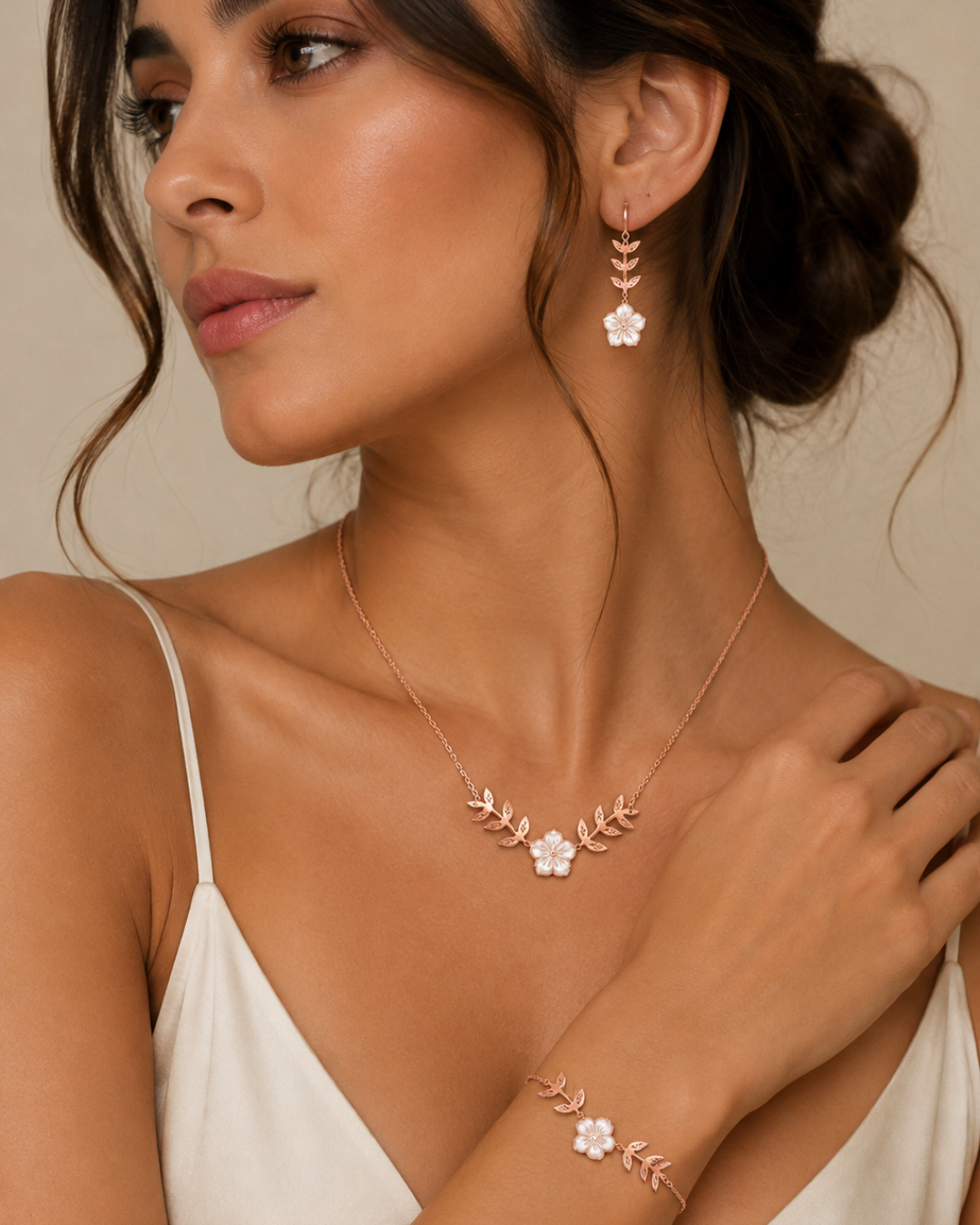 Ensemble Sérénité Florale En Or 18k — image 2