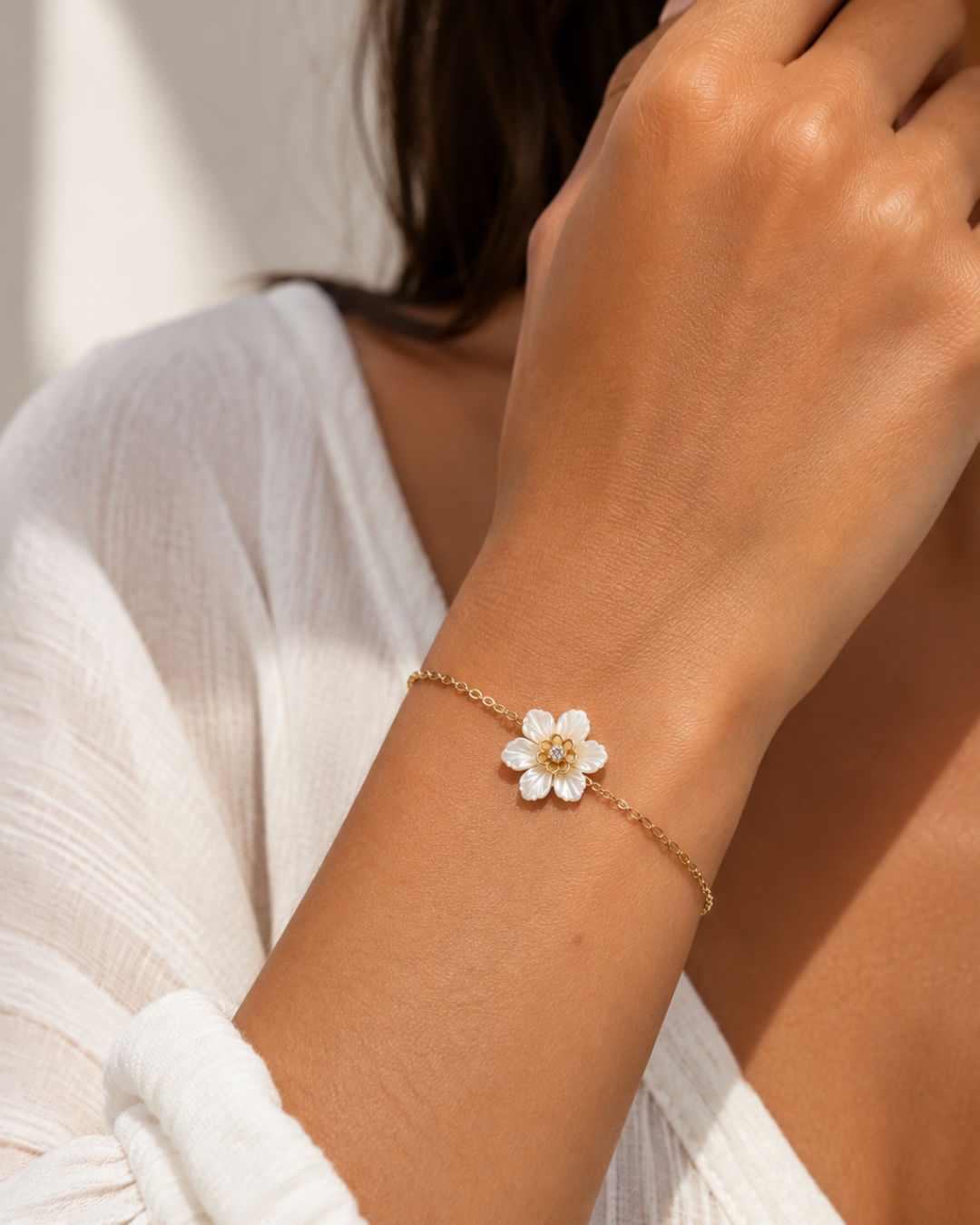 Bracelet Fleur de Nacre En Or 18K — image 2