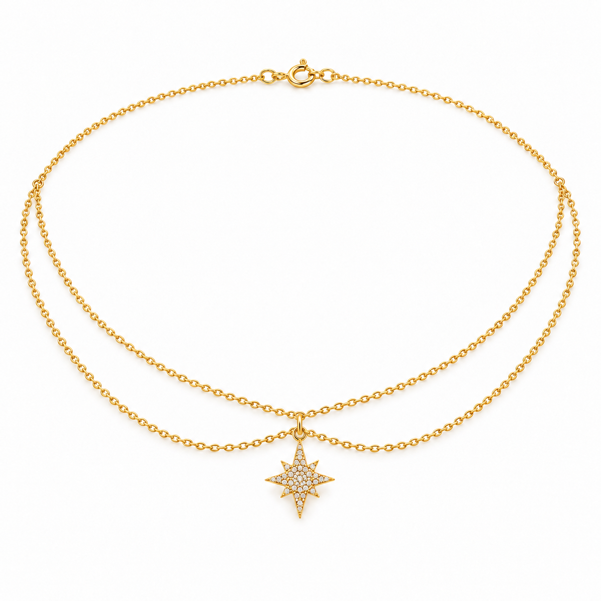 Chaîne de cheville Stella Duo en Or 18K — image 1