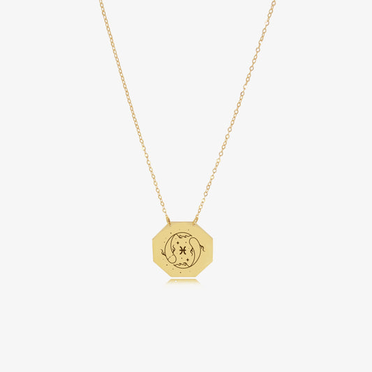 Collier Zodiac V1 Personnalisé en Or 18K